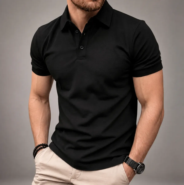 Camisa Gola Polo Masculina Piquê Premium de Algodão Confortável