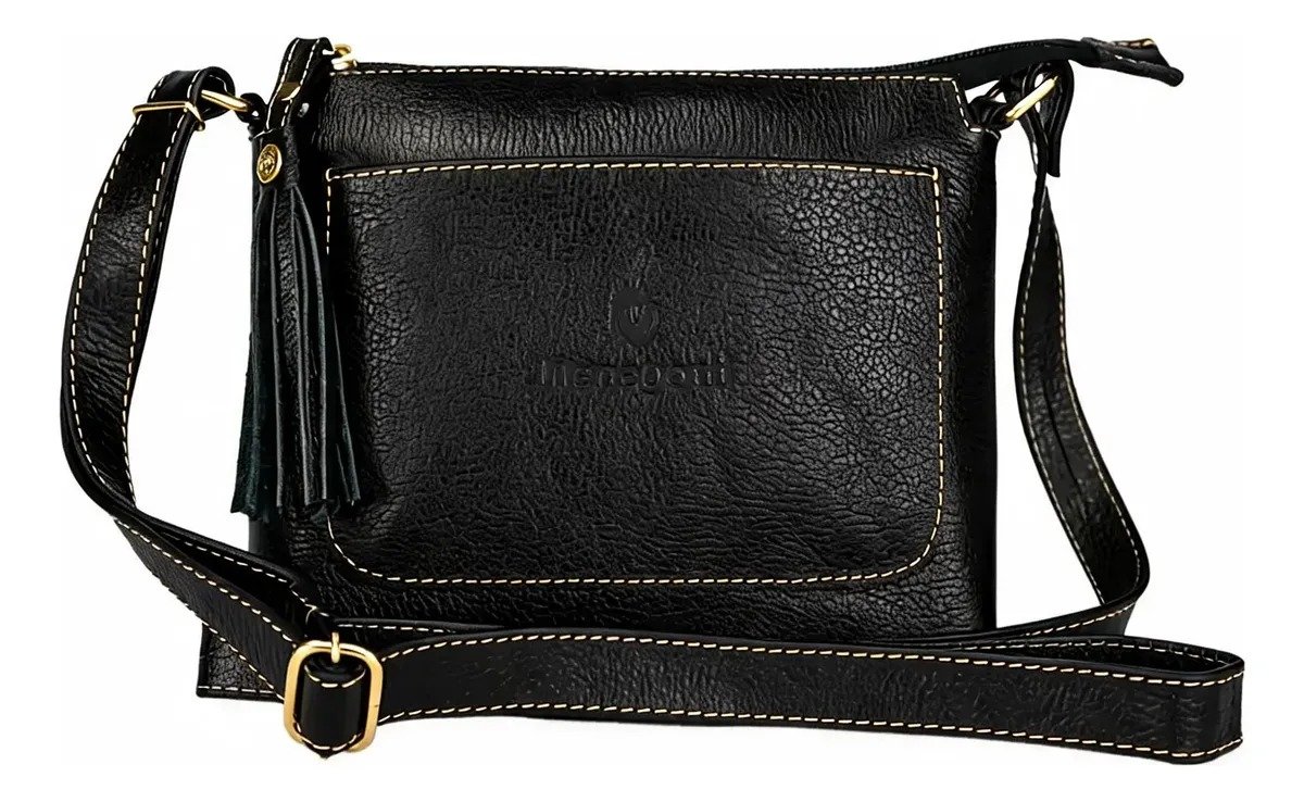 Bolsa Feminina em Couro Legítimo Menegatti, várias cores