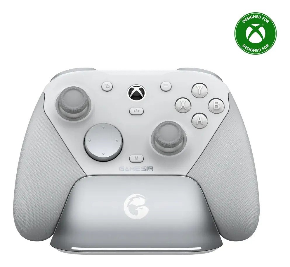Controle GameSir G7 Pro Tri-Mode para Xbox, PC e Android, branco, com dock magnética