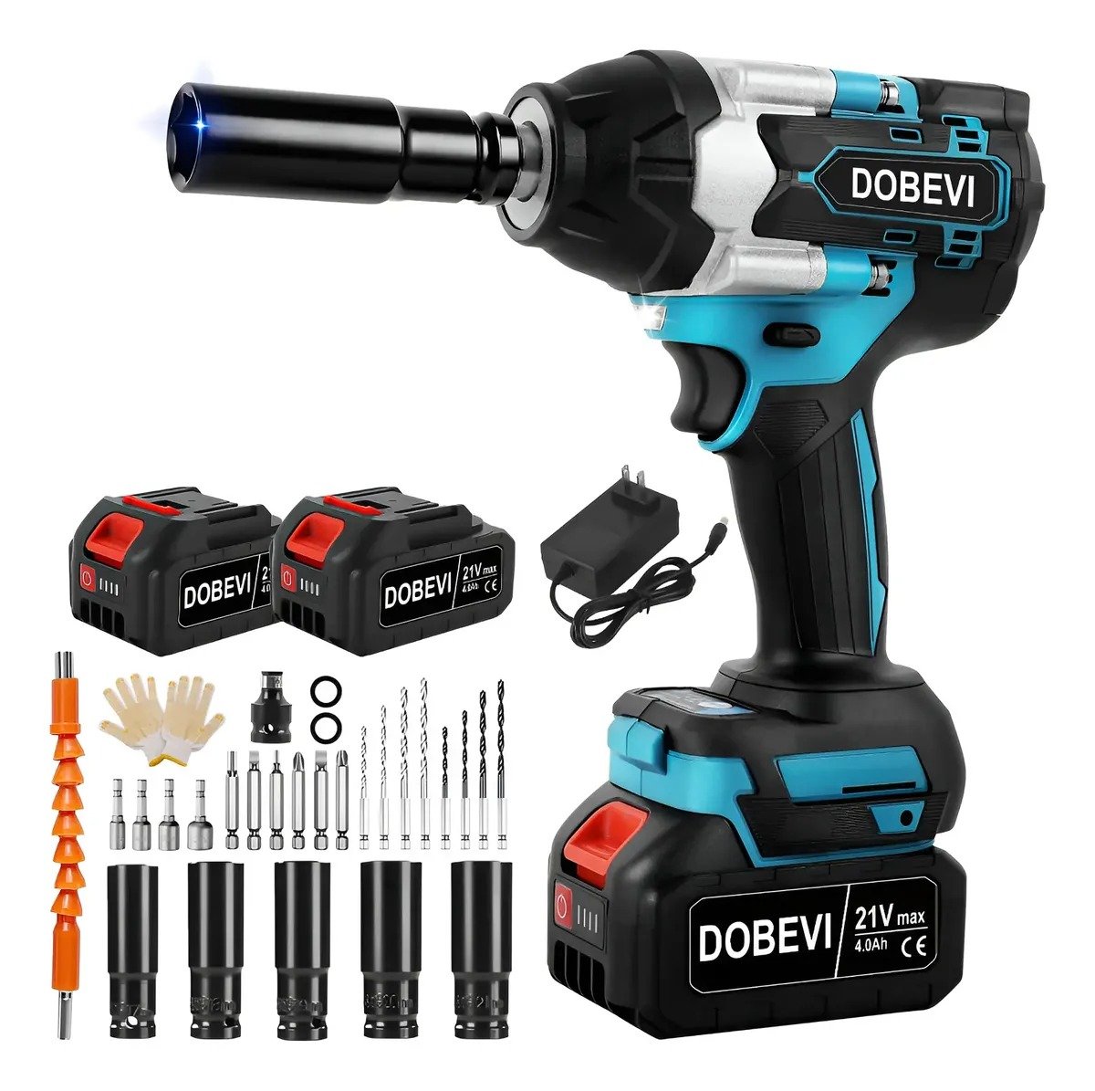 Chave De Impacto 1200n.m Brushless C/ Jogo Soquete+ Dobevi