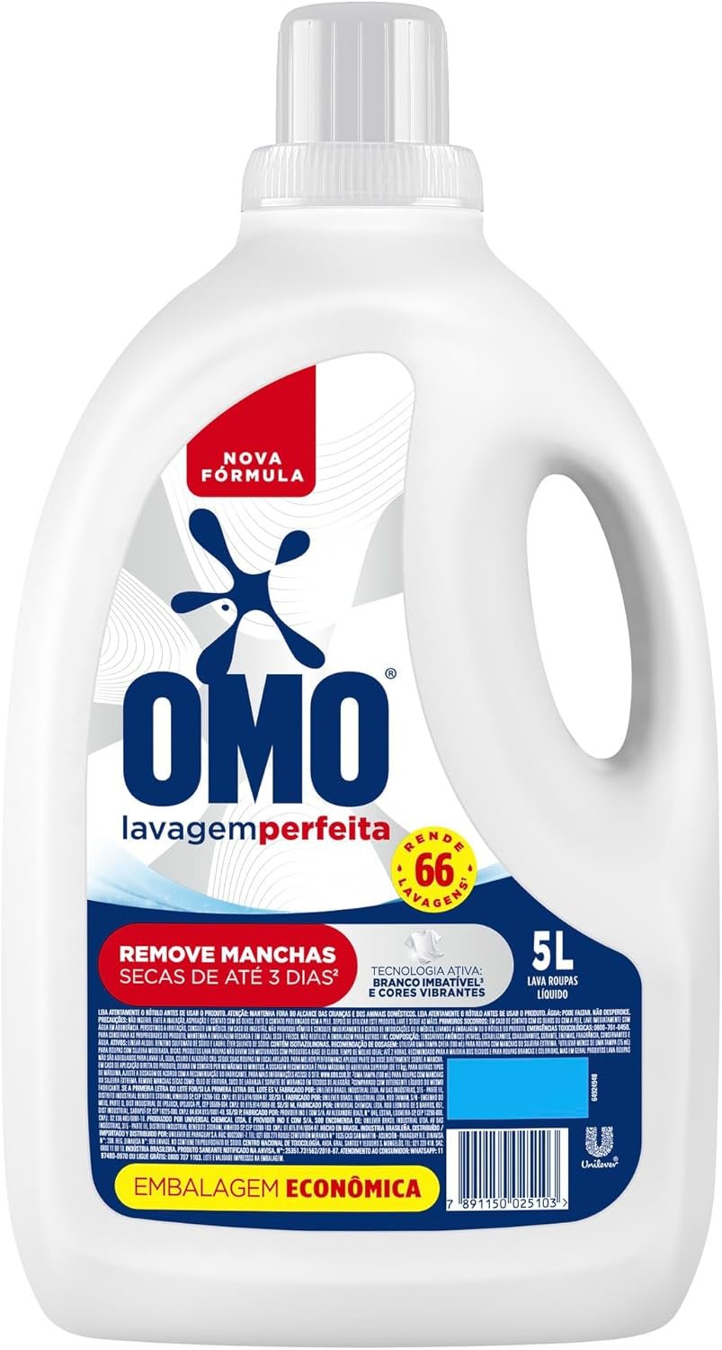 OMO Lavagem Perfeita, sabão líquido, 5 L