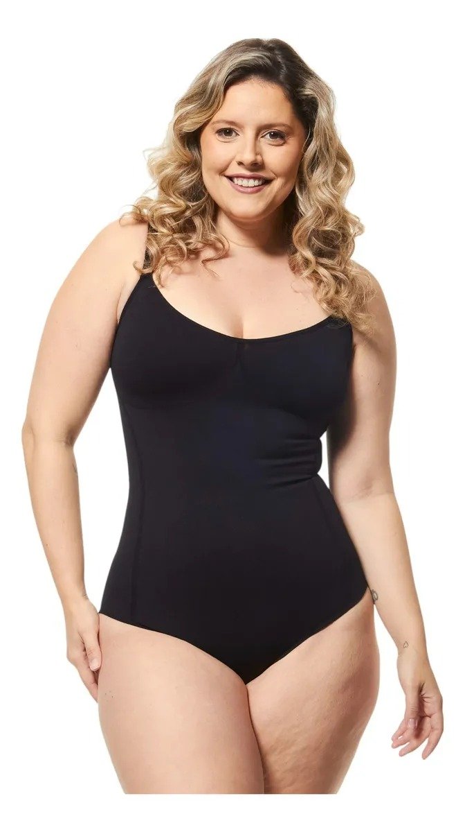 Body Modelador Plié 50505, Coleção Lift, preto, tamanho GG