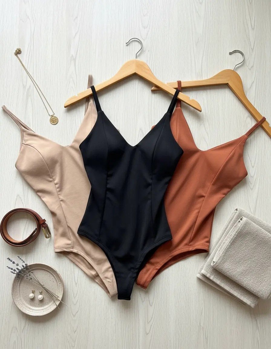 Kit Body Modelador Alça Decotado Várias Cores Dupla Camada