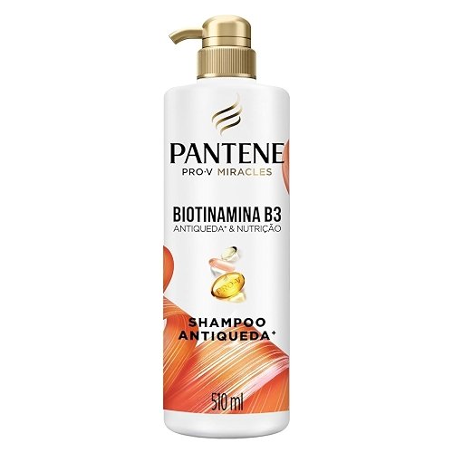 Pantene Pro-V Shampoo Biotinamina B3 Antiqueda e Nutrição, 510 ml