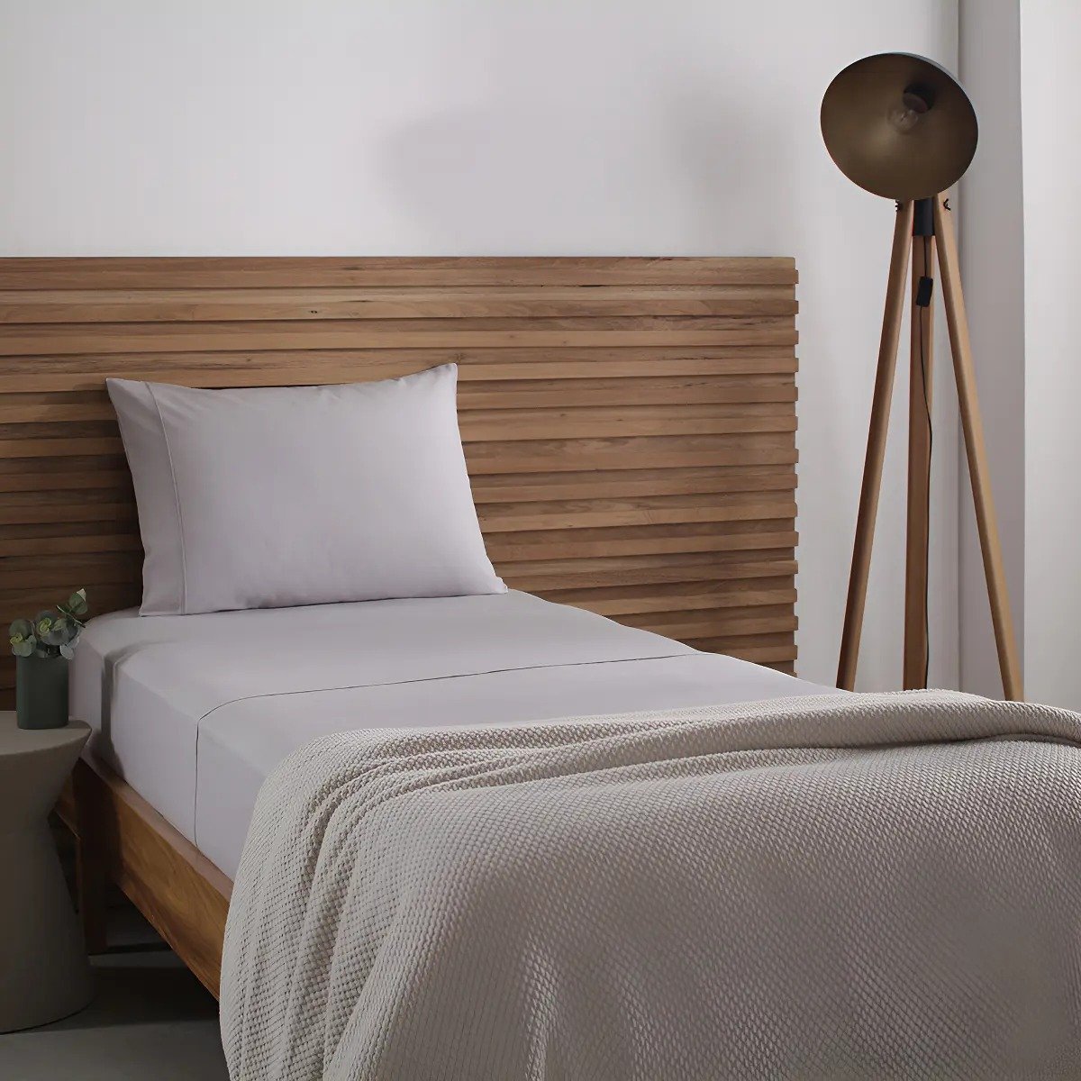 Jogo de Cama Solteiro Buddemeyer Cotton Essential, cinza 003