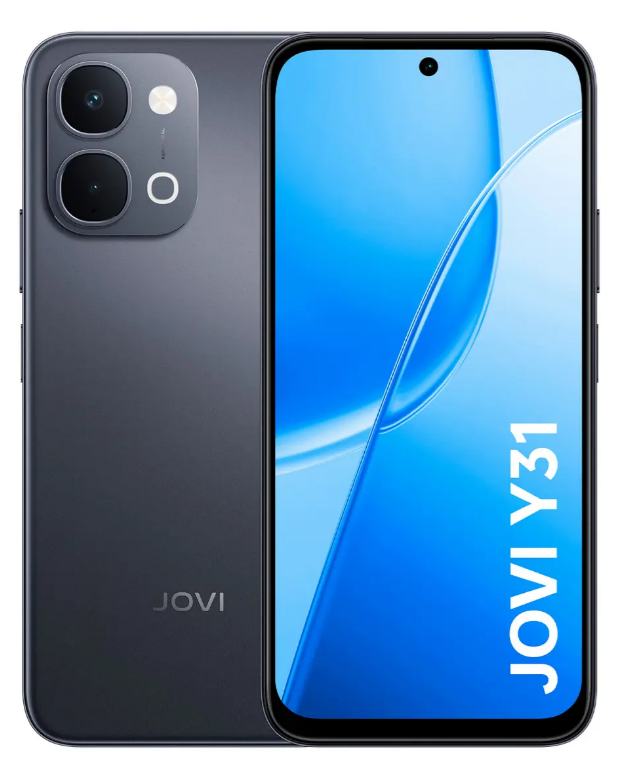 Smartphone Jovi Y31, 512 GB, 16 GB de RAM (8 + 8 GB expansível), Câmera de 50 MP, Bateria de 7.200 mAh, Preto
