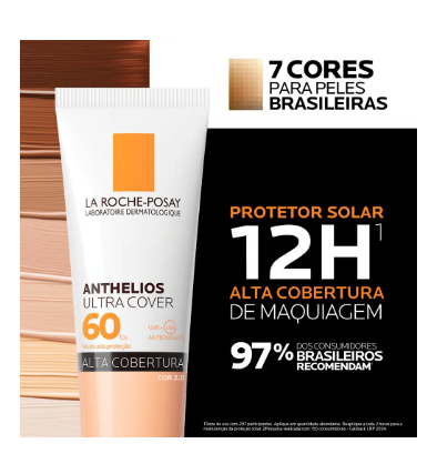 Protetor Solar Facial com Cor FPS 60 Anthelios Ultra Cover La Roche-Posay, 30 g