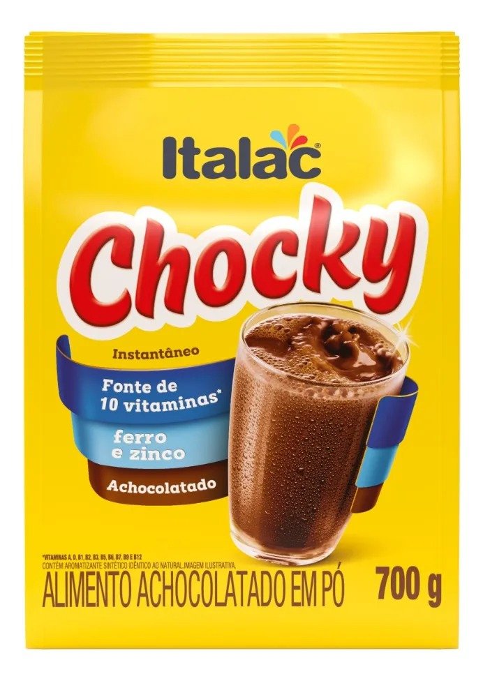 Achocolatado em Pó Italac Chocky, saco de 700 g