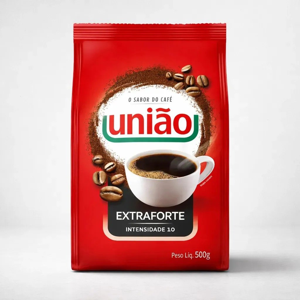 Café União Torrado e Moído Extraforte, pacote de 500 g