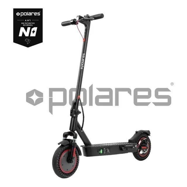 POLARES Z20PRO Patinete Elétrico Adulto Premium 500w Pneu Aderente Velocidade Máxima 32km/h Motorizado Até 30km De Autonomia Polares Cor Preto