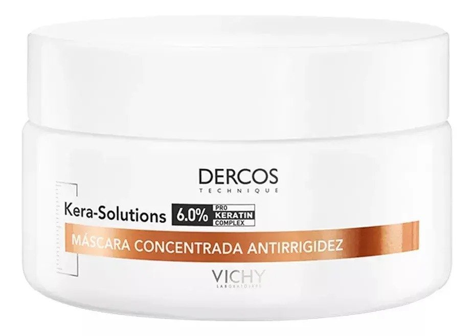 Máscara de Tratamento Capilar Restauradora Vichy Dercos Kera-Solutions, 200 ml, com ação antifrizz e antiumidade