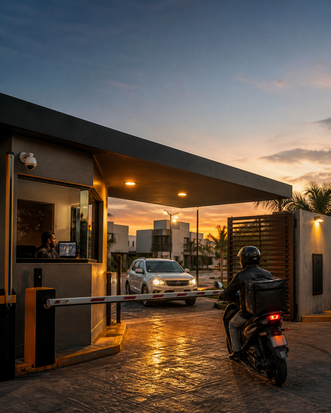 Terminal biométrica de control de acceso con huella digital en una oficina de Guadalajara
