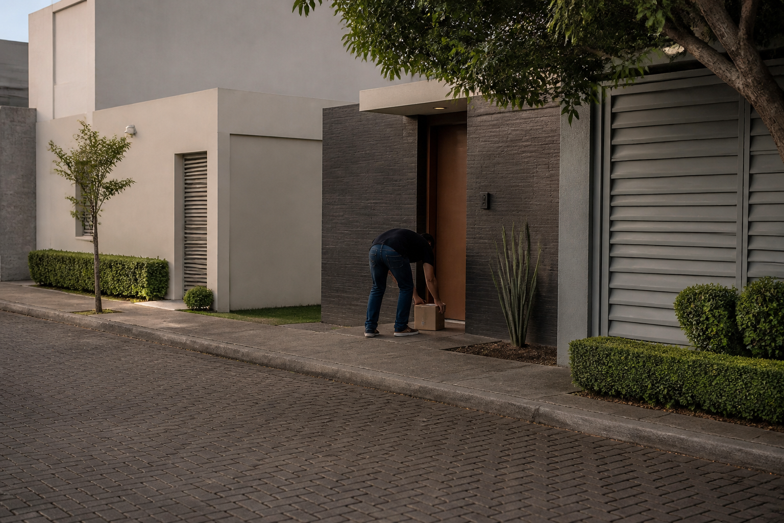 Videoportero moderno instalado en la entrada de una casa en Zapopan