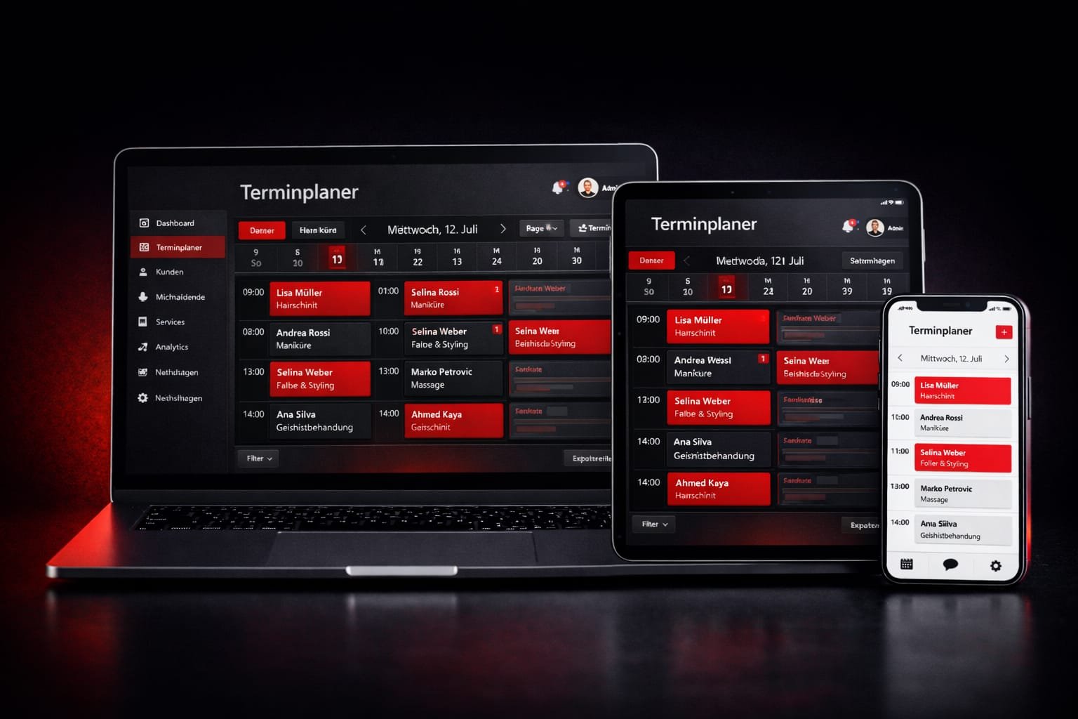 Termins.Online — Professional booking system in action
