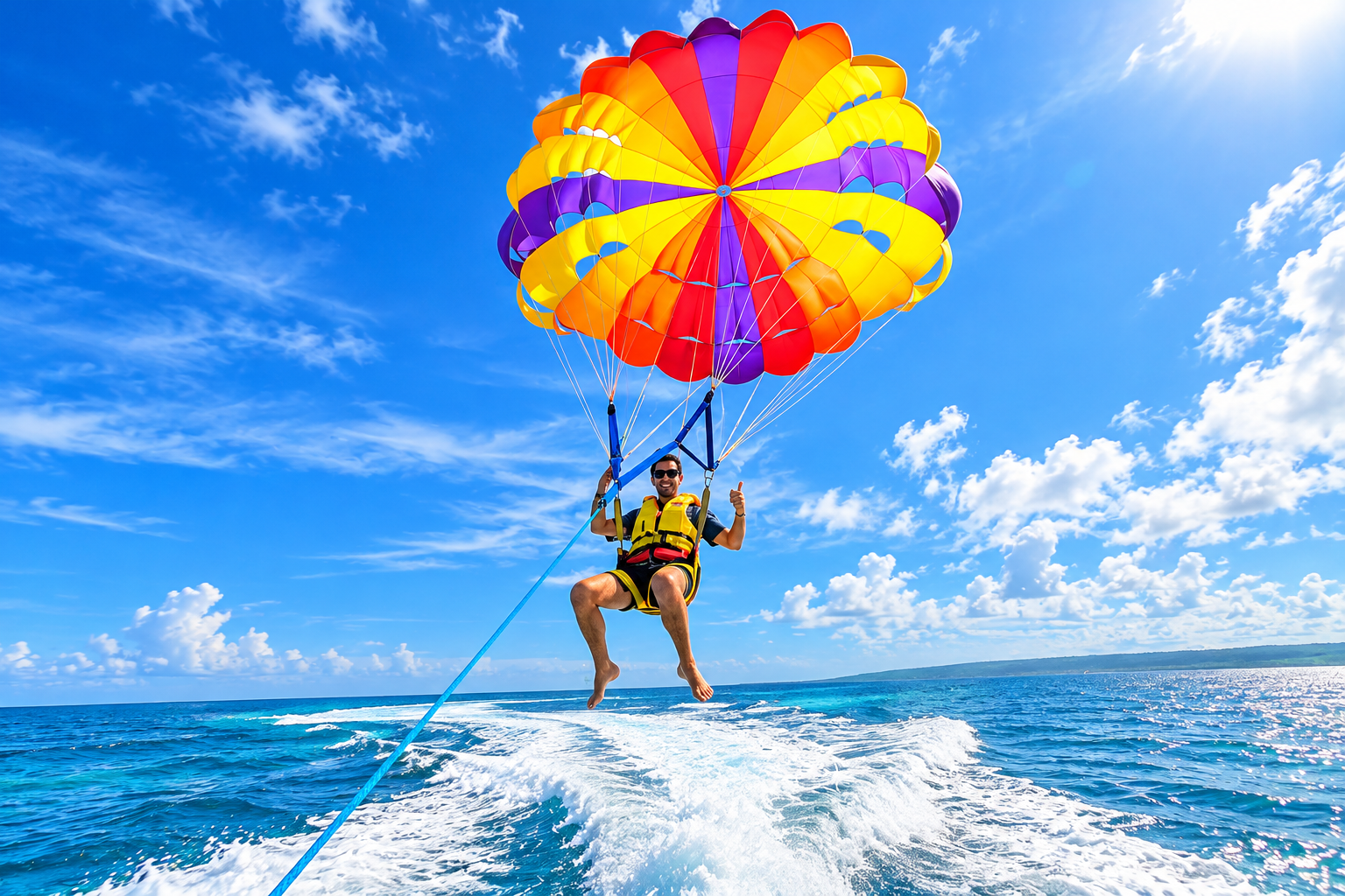 Parasailing Adventure Solo at Bali Watersports Hub, Tanjung Benoa