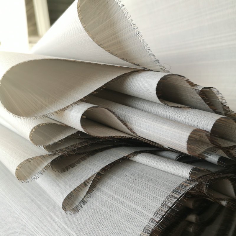 Roll of natural undyed horsehair interlining canvas