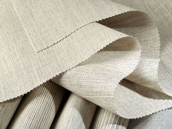 Roll of dark dyed horsehair interlining canvas