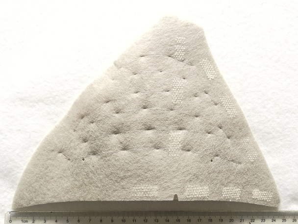 Drop-shoulder pad for oversized casual jacket — Front view