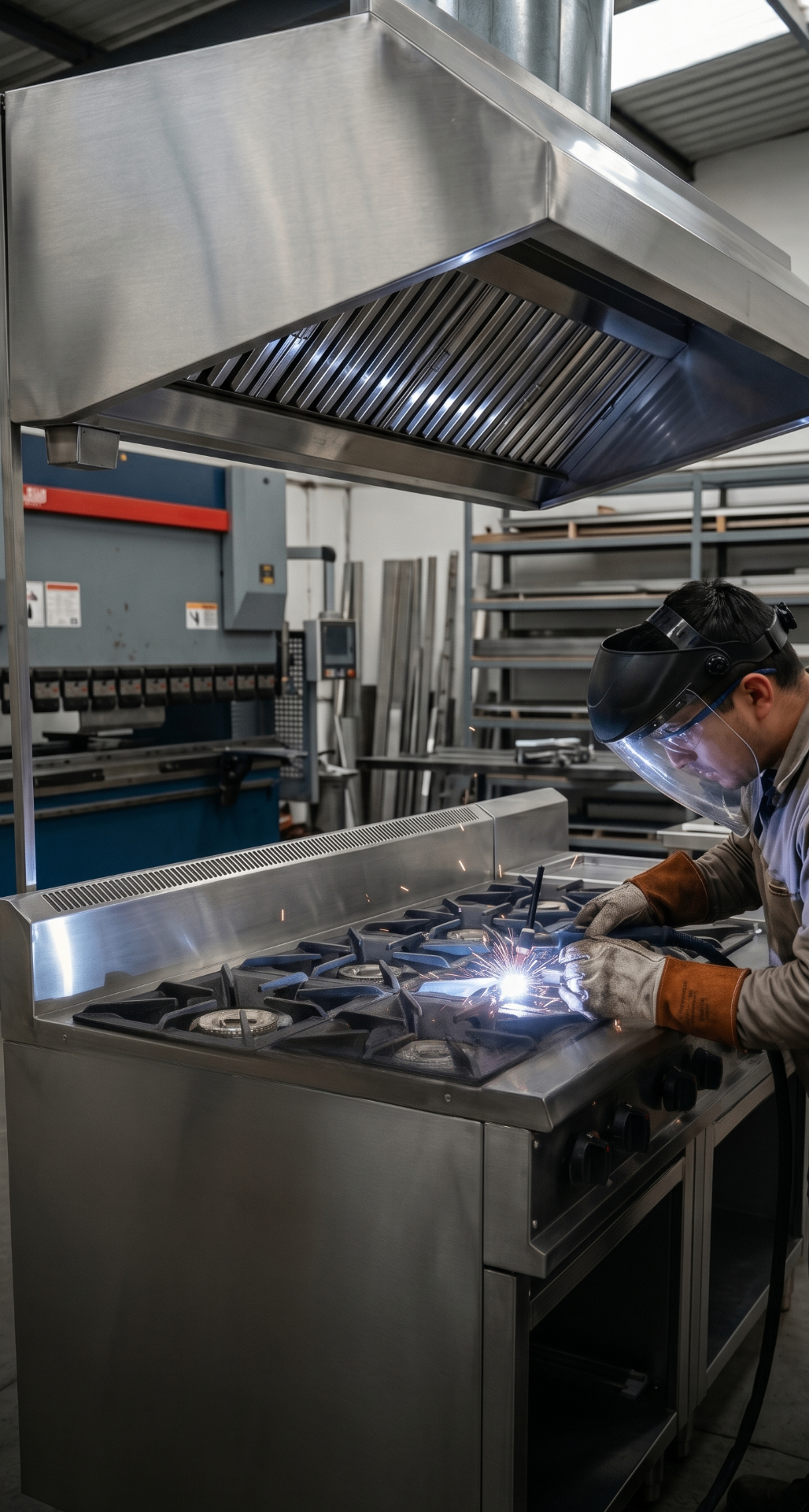 Commercial kitchen equipment welding