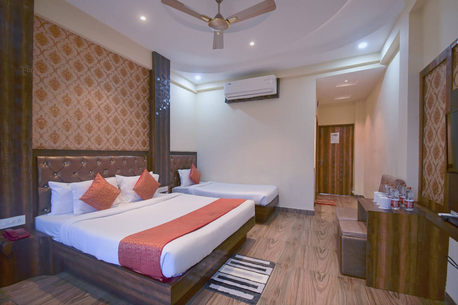 Plush King size bed in the Super Deluxe room
