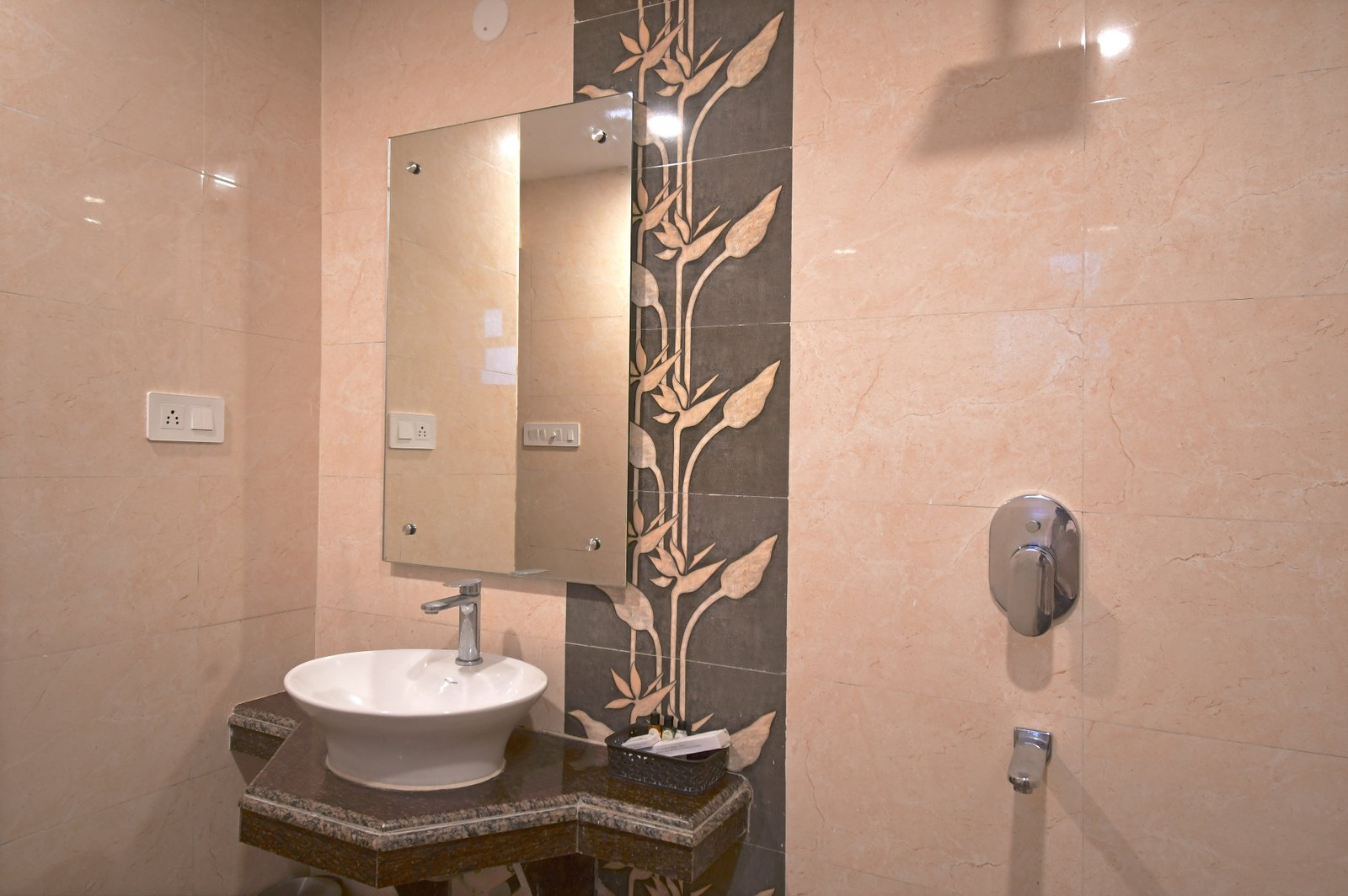 Premium bathroom with modern amenities and walk-in shower