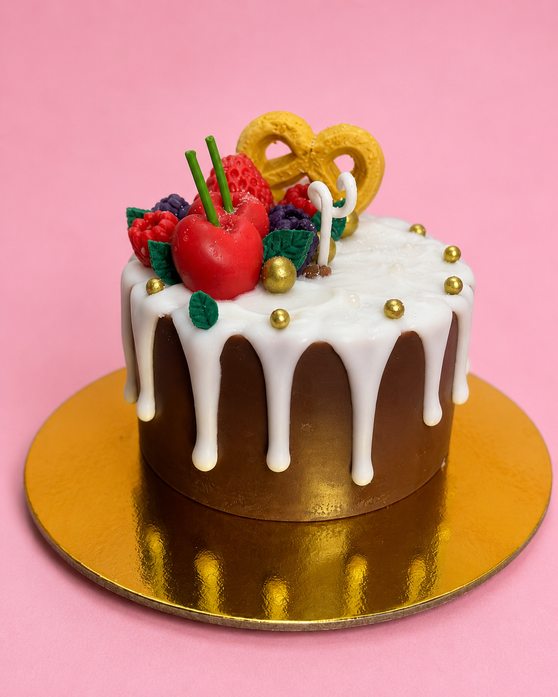 Vela pastel decorativa