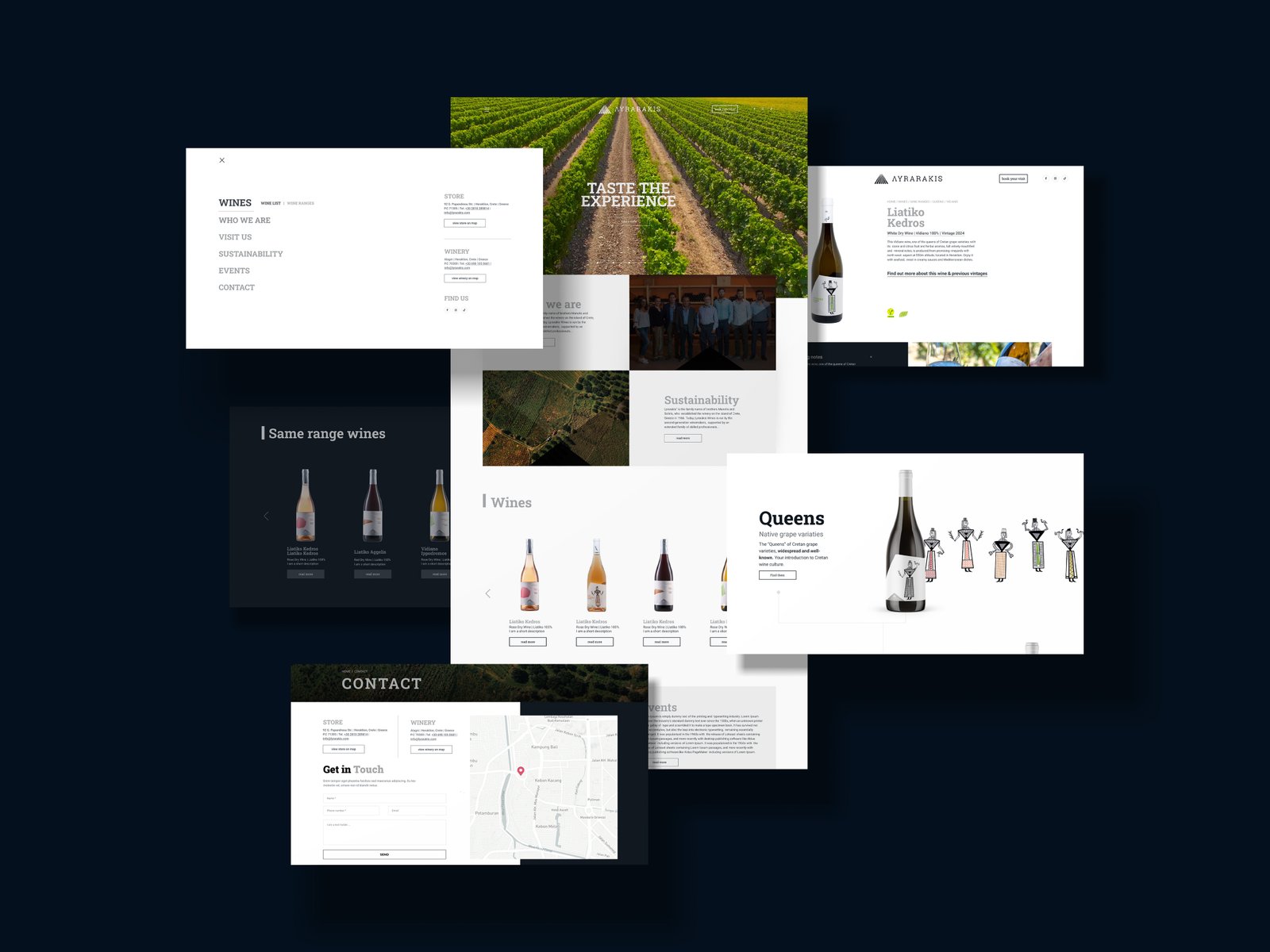 Lyrarakis Winery — Website Concept
