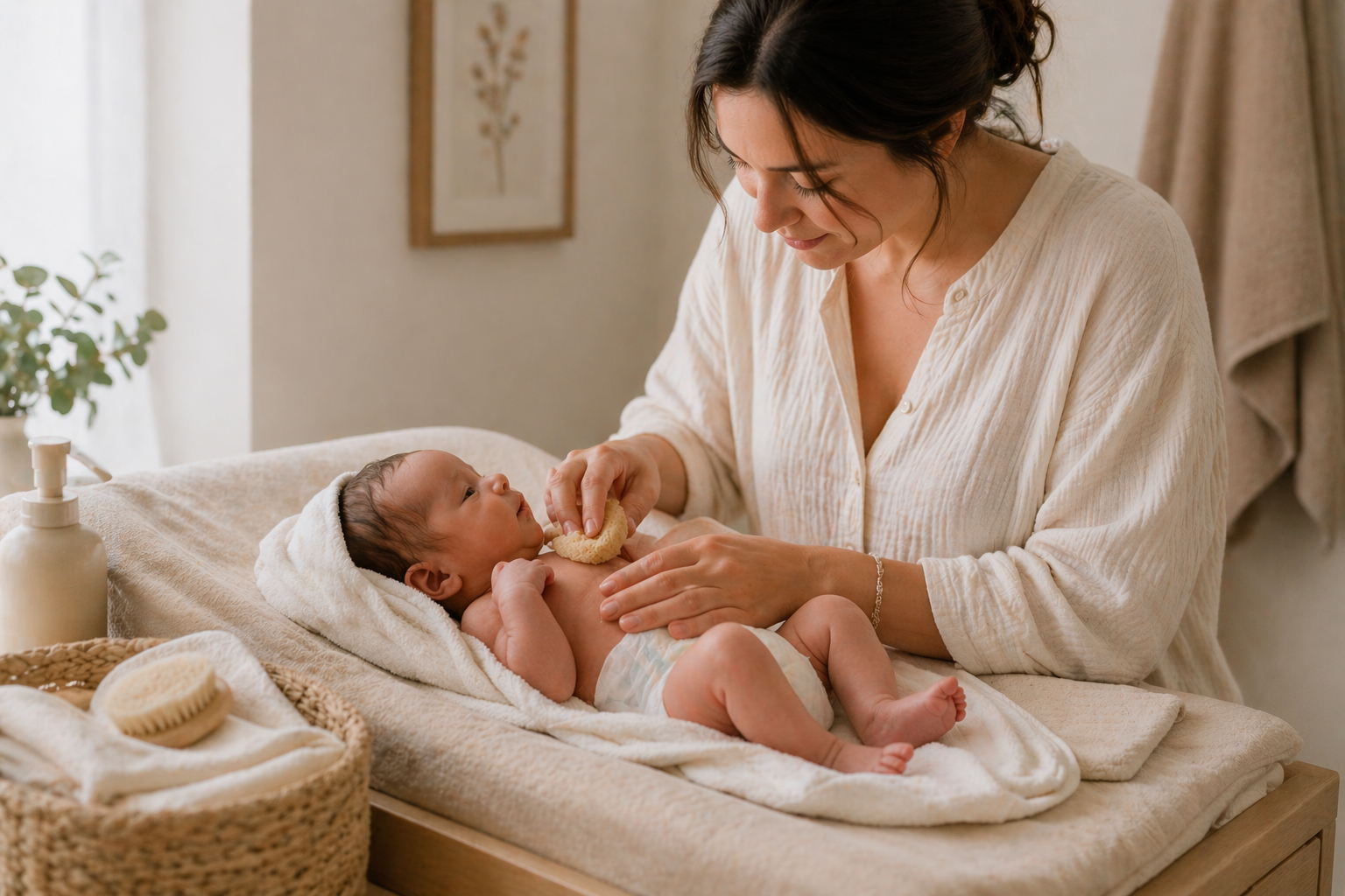 New Mom Guide for Beginners how to bathe a newborn