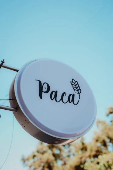 Colorful French macarons display