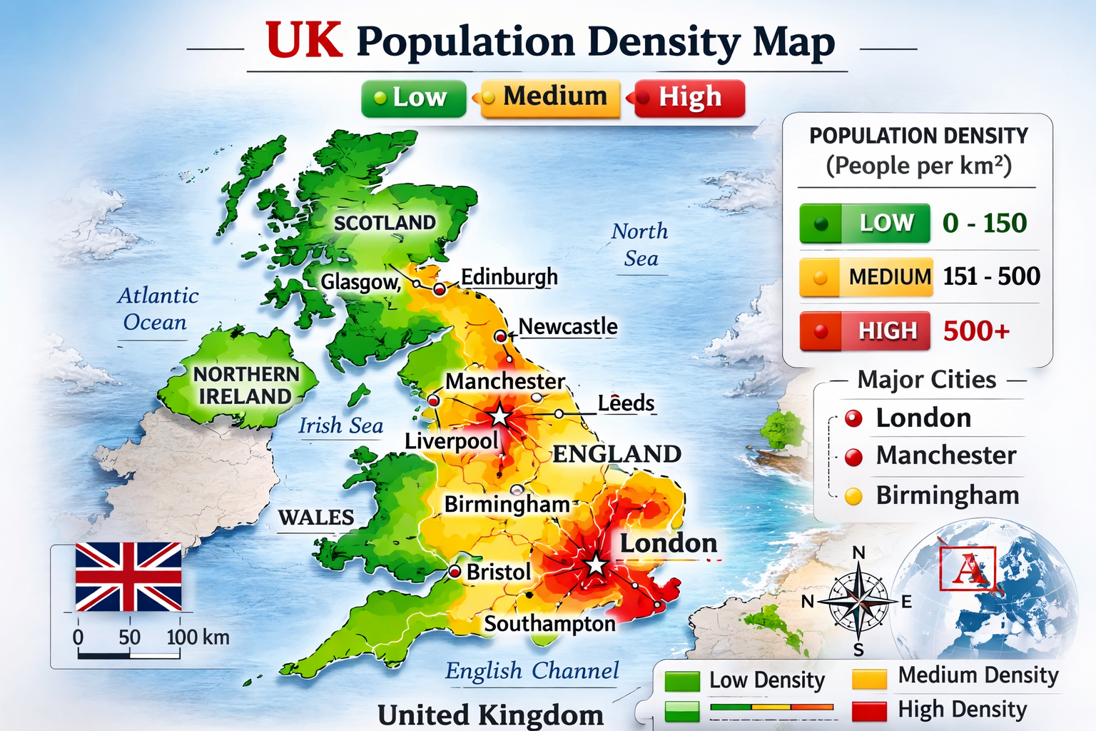 UK Population Density Map