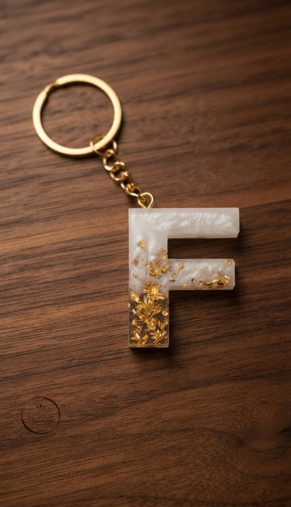 Resin Letter Keychain
