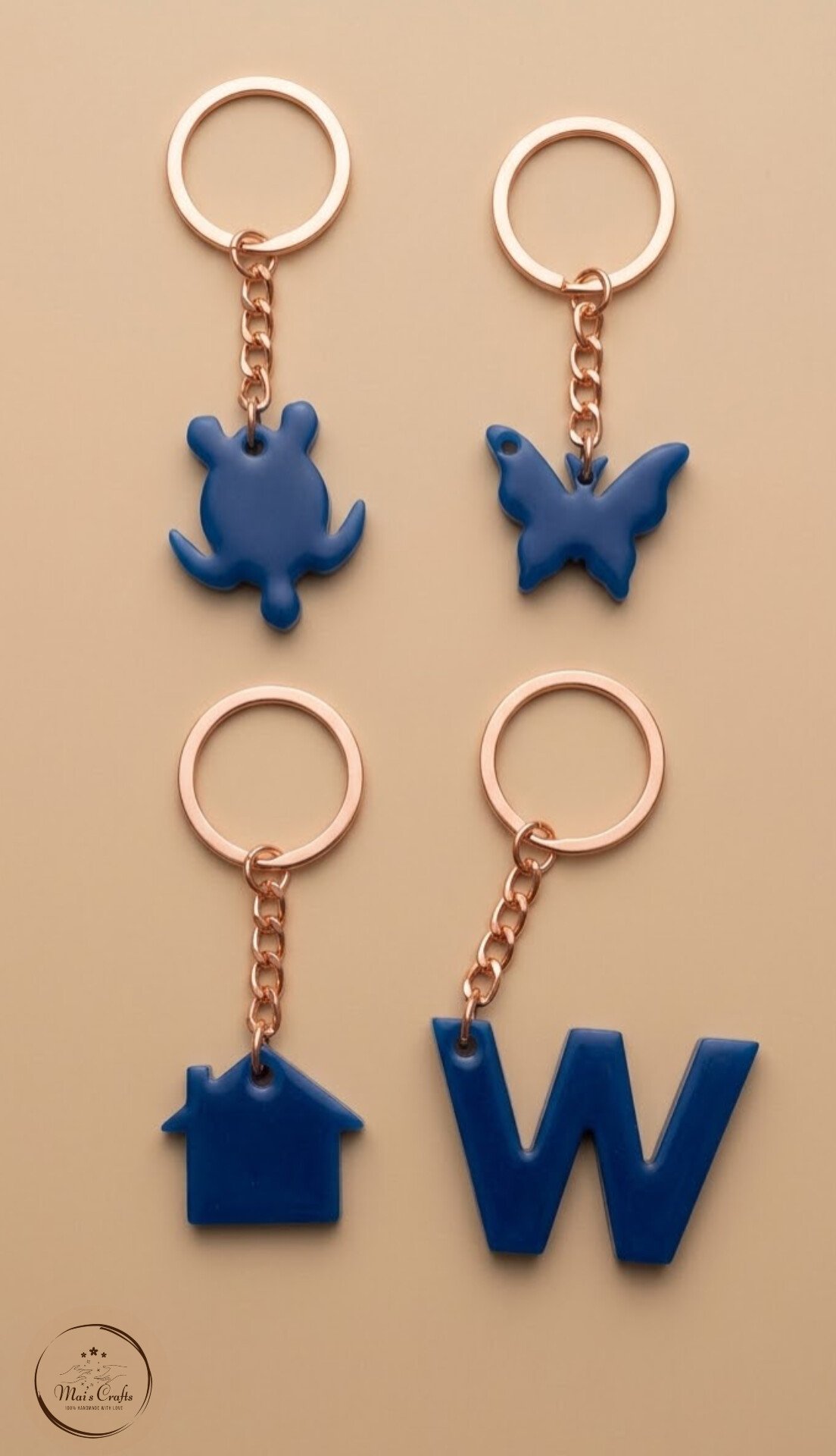 Resin Letter Keychain