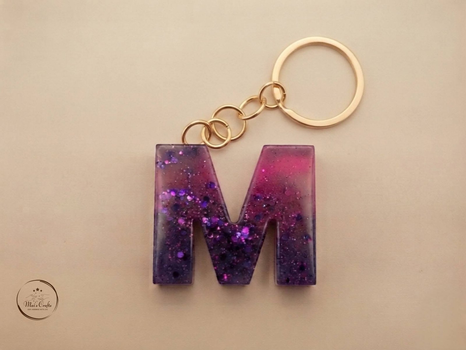 Resin Letter Keychain