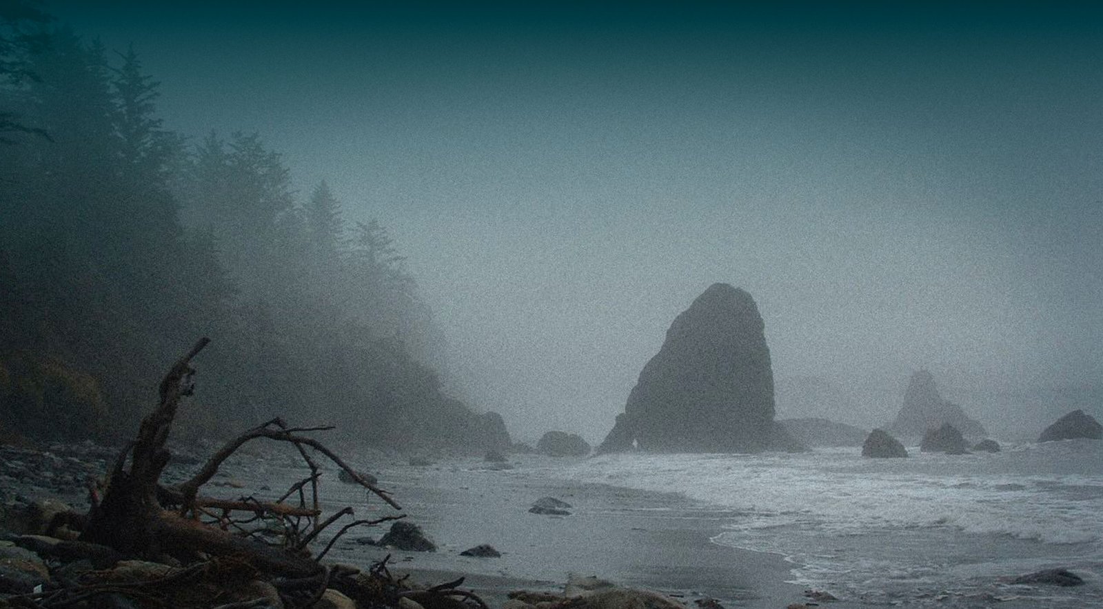 Scenic Oregon Coast beach at sunset