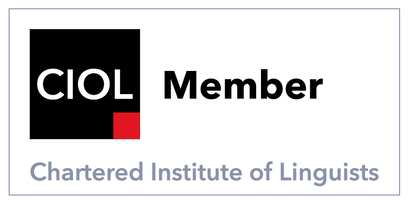 Member of the Chartered Institute of Linguists