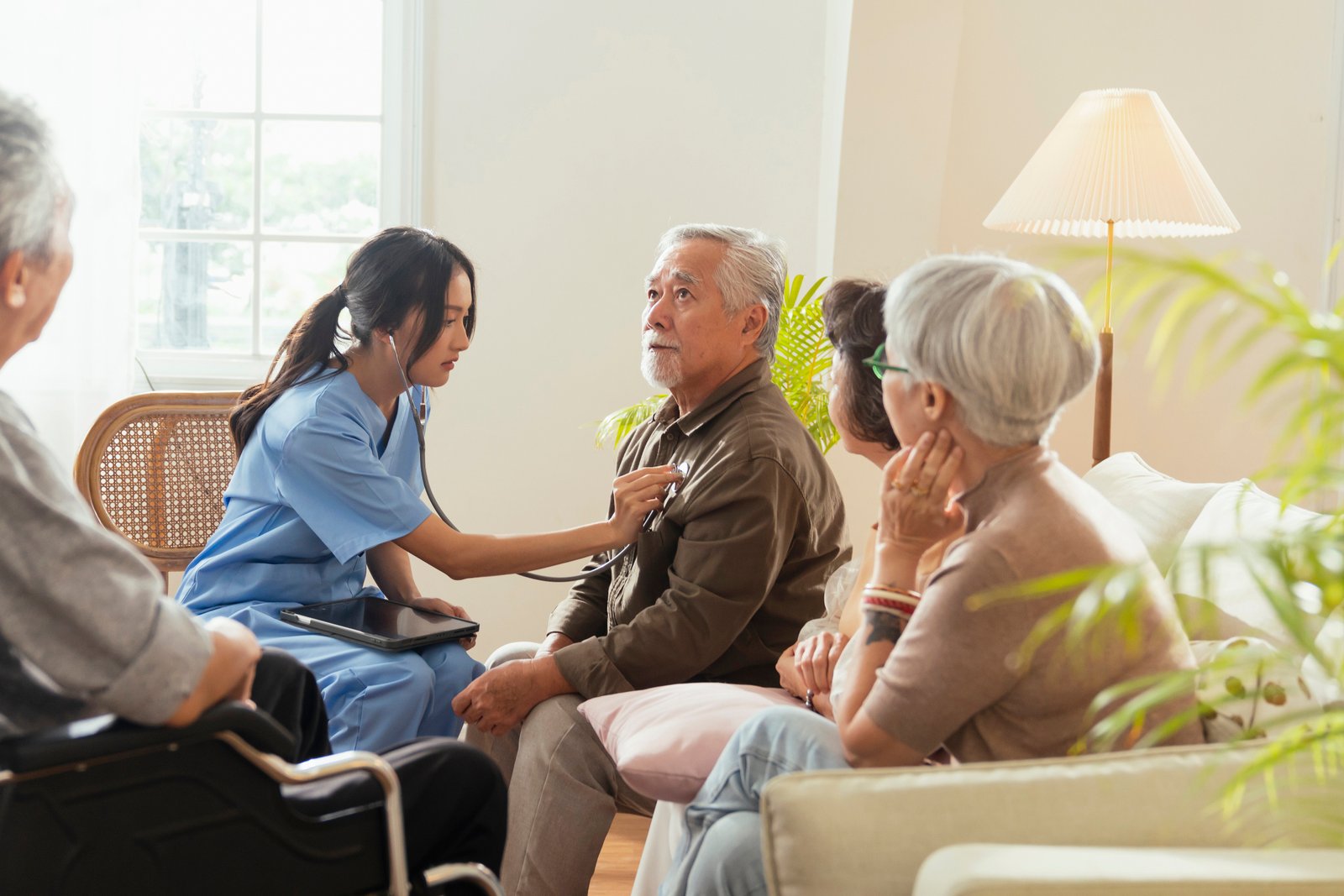 Compassionate home healthcare in Stafford, VA — caregiver supporting a senior client