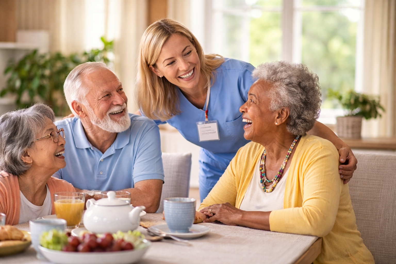 Pinnacle Home Healthcare caregiver assisting senior clients in Stafford, VA
