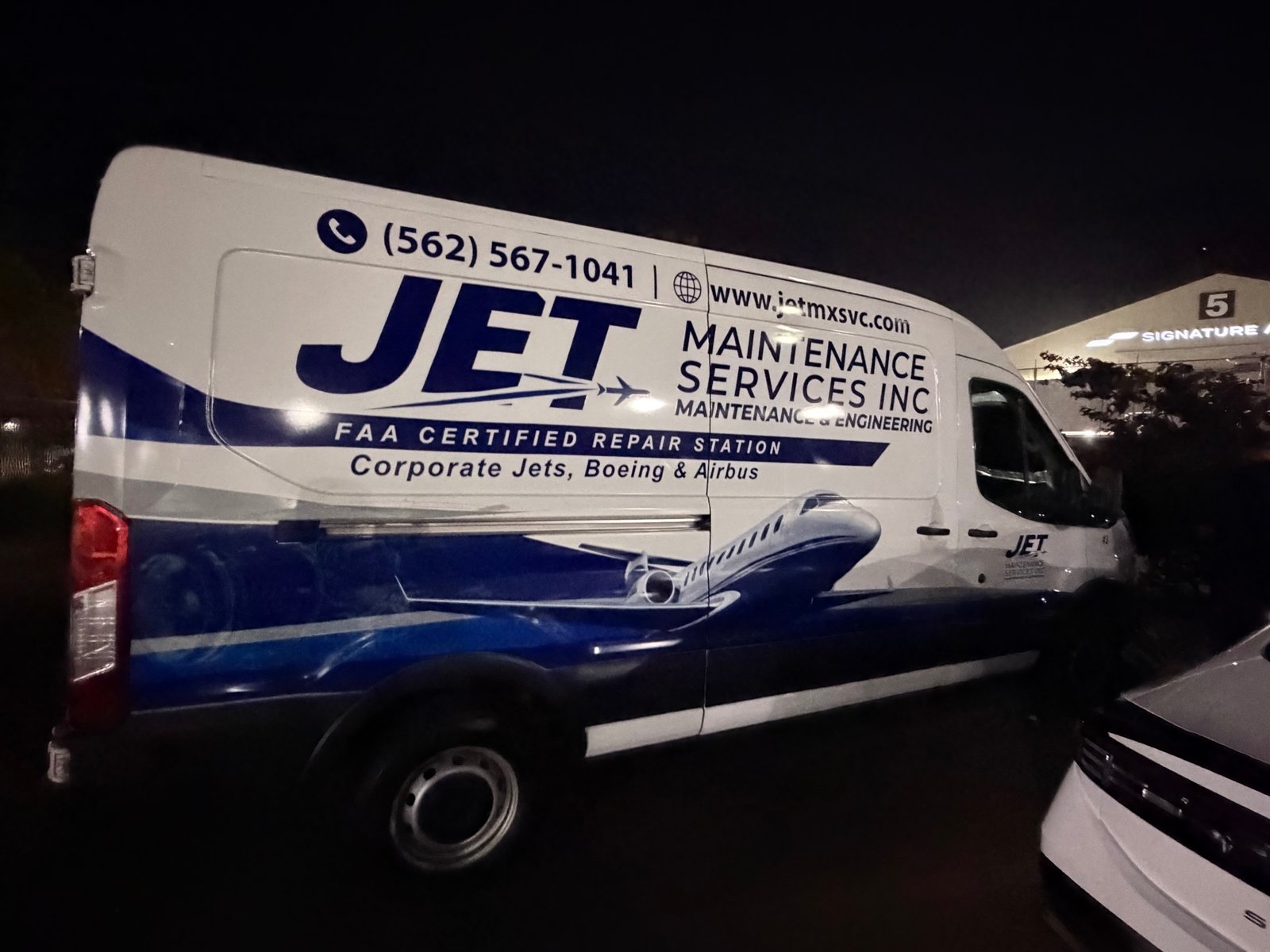 Jet Maintenance Services Inc. mobile support van