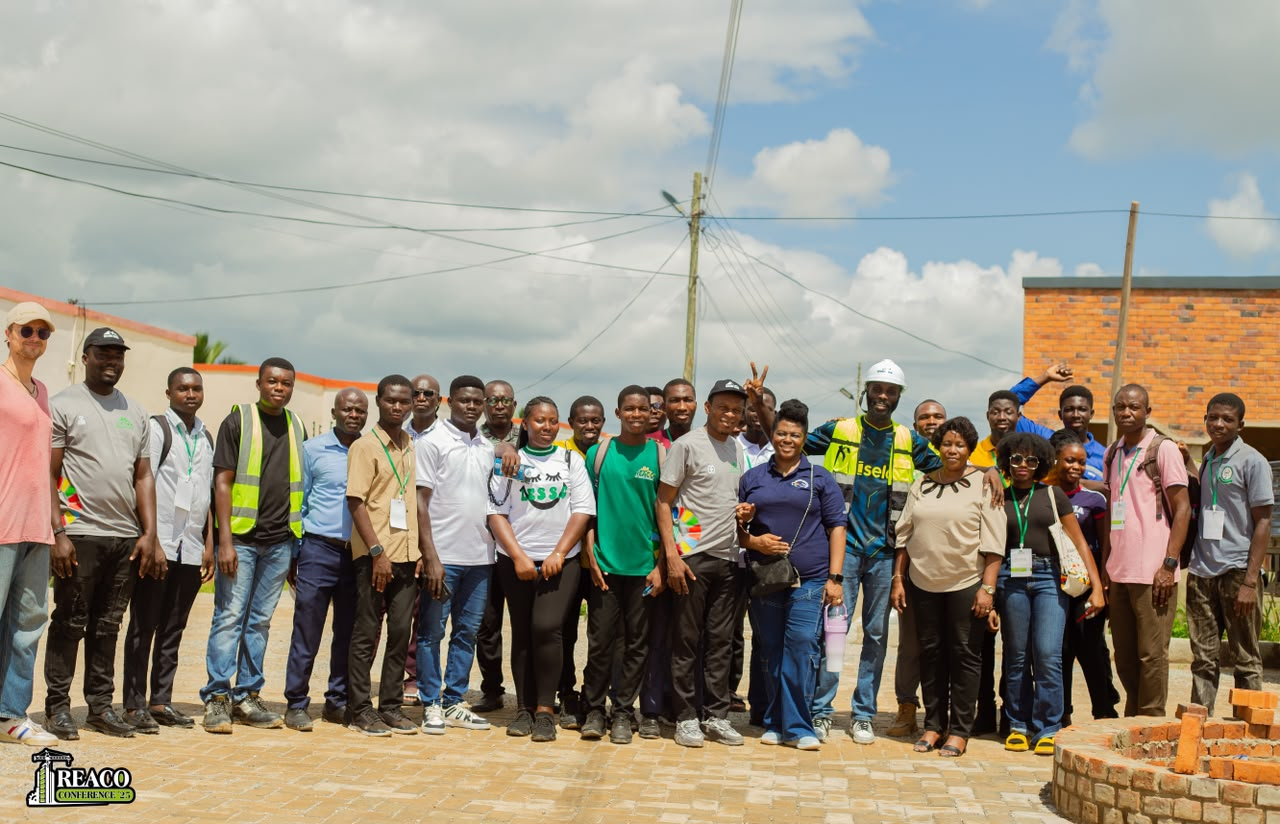 REACO conference delegates on a construction site visit