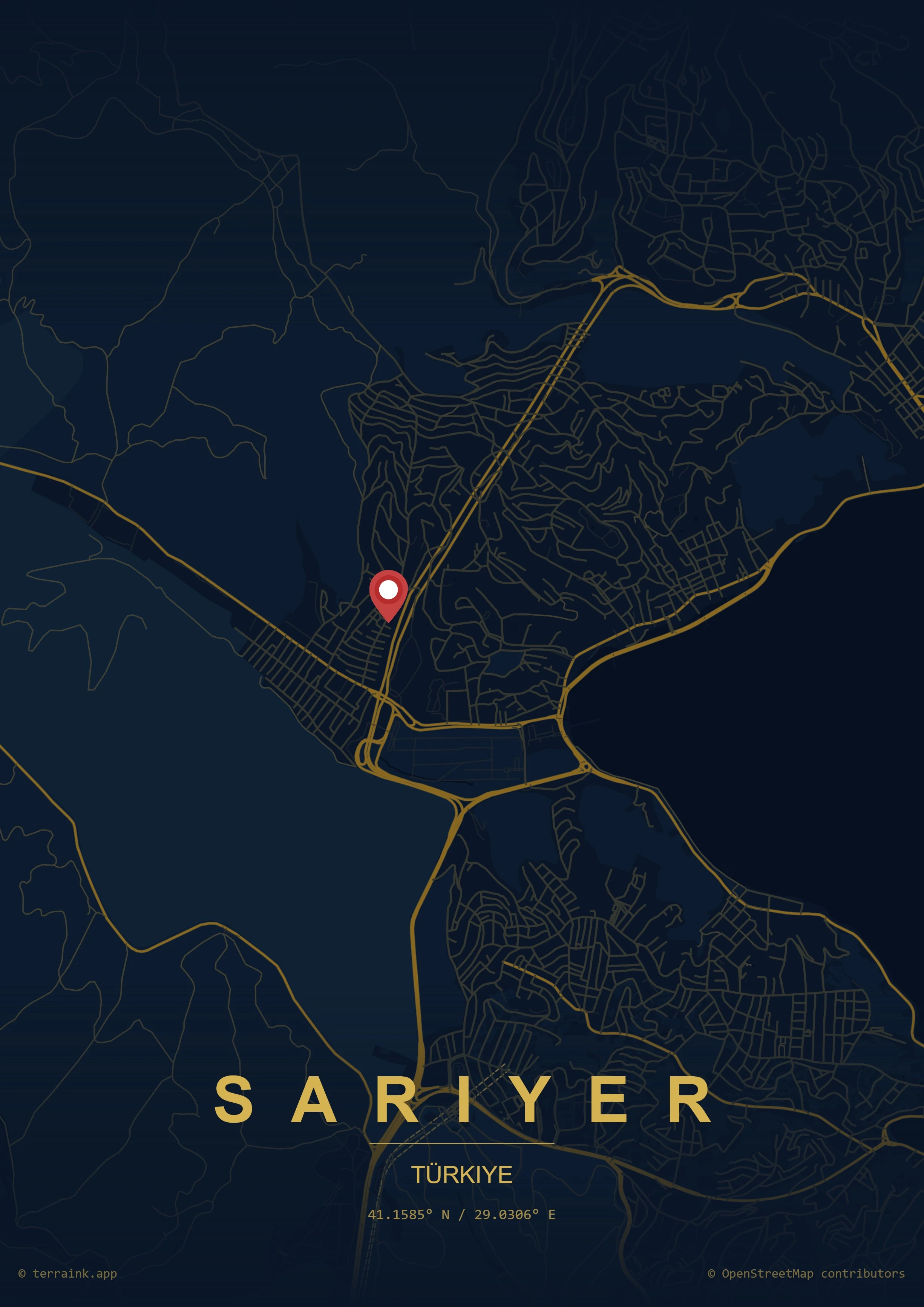 Sarıyer, İstanbul haritası