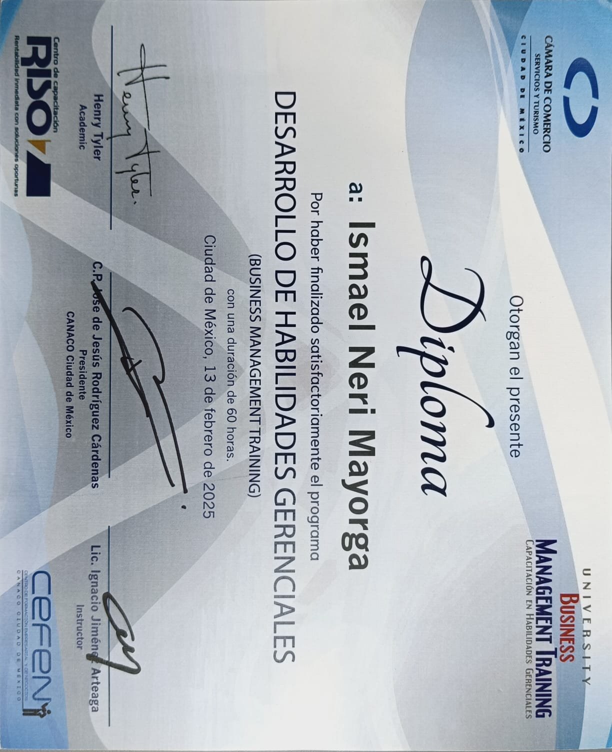 Diploma de Excelencia Habilidades Gerenciales