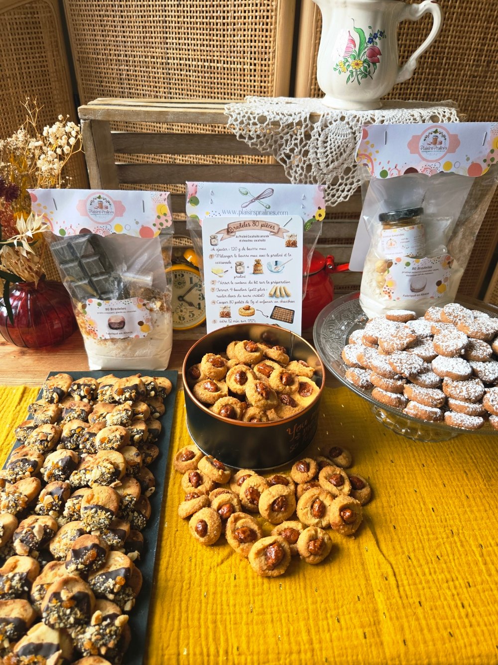 Kits pâtissier Plaisirs Pralinés à offrir, ingrédients pré-dosés et fiche recette