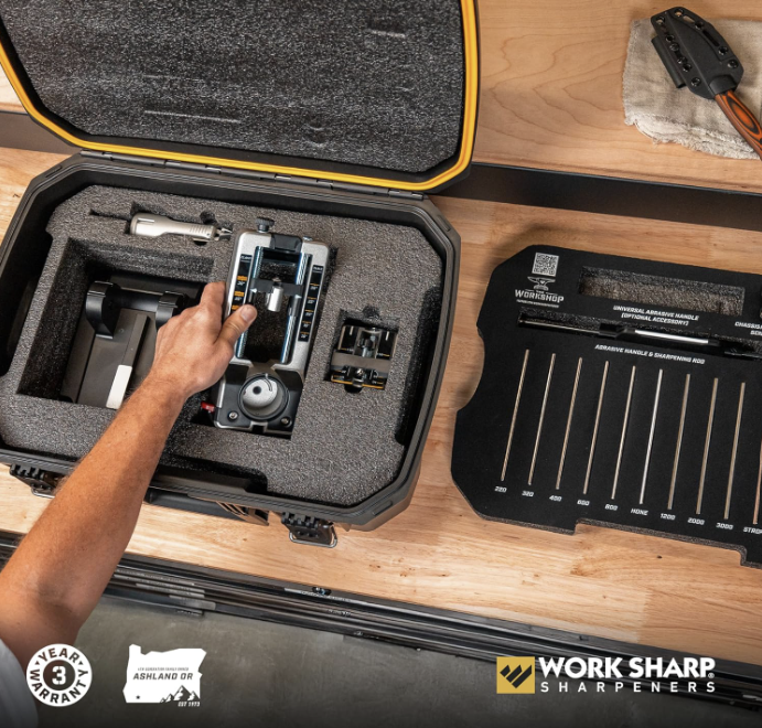 Work Sharp Professional Precision Adjust Elite Knife Sharpener Kit - Complete Sharpening System for Kitchen, Pocket & Hunting Knives - Premium Angle-Guided Sharpening — additional product view