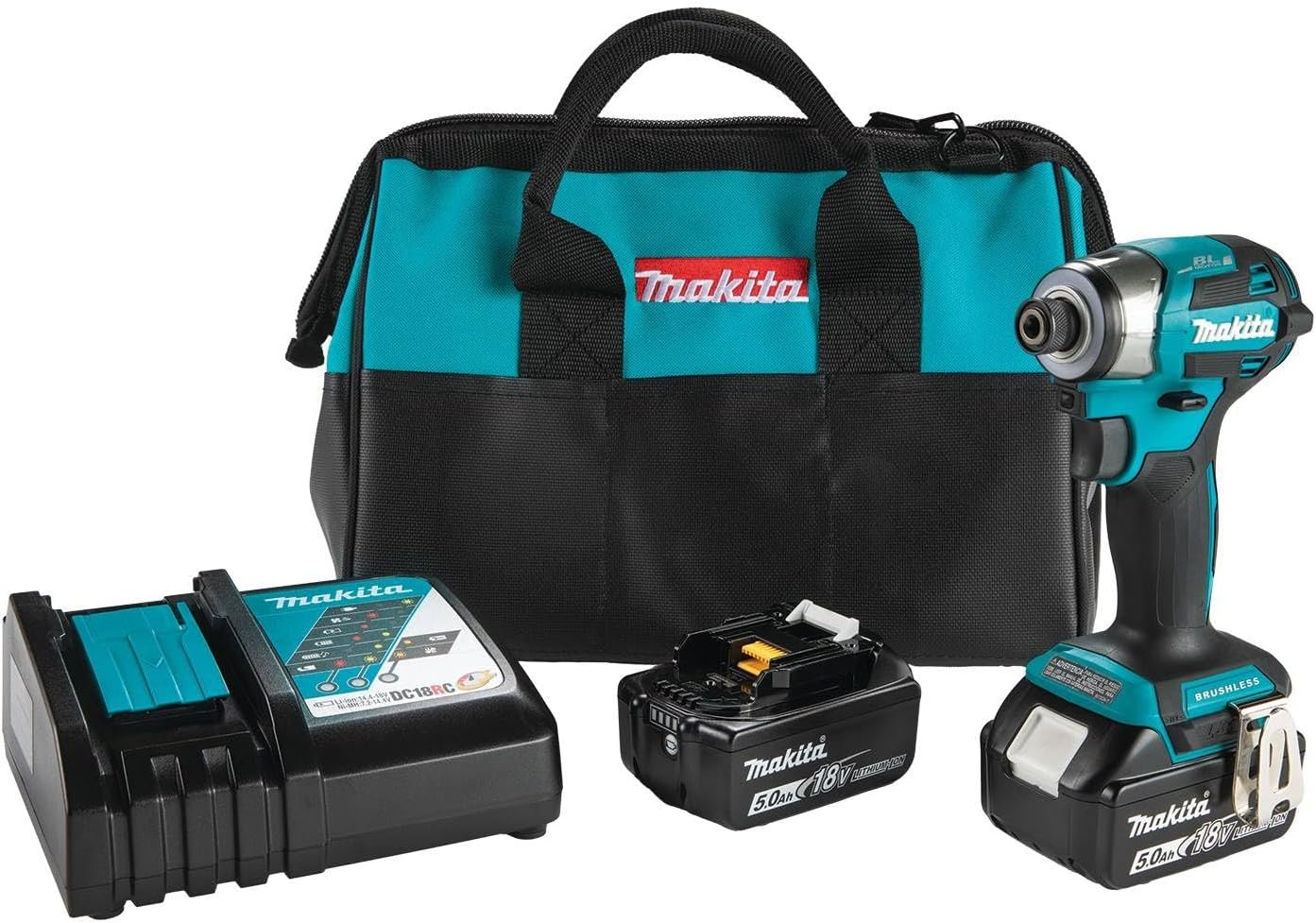 Makita XDT20T 18V LXT® Lithium-Ion Brushless Cordless Quick-Shift Mode™ 4-Speed Impact Driver Kit (5.0Ah) — Drivers & Sets product photo