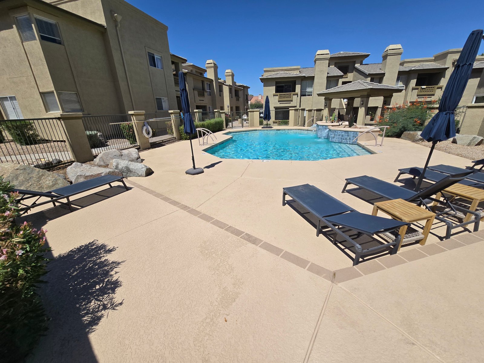 Pressure Washing Pool Area