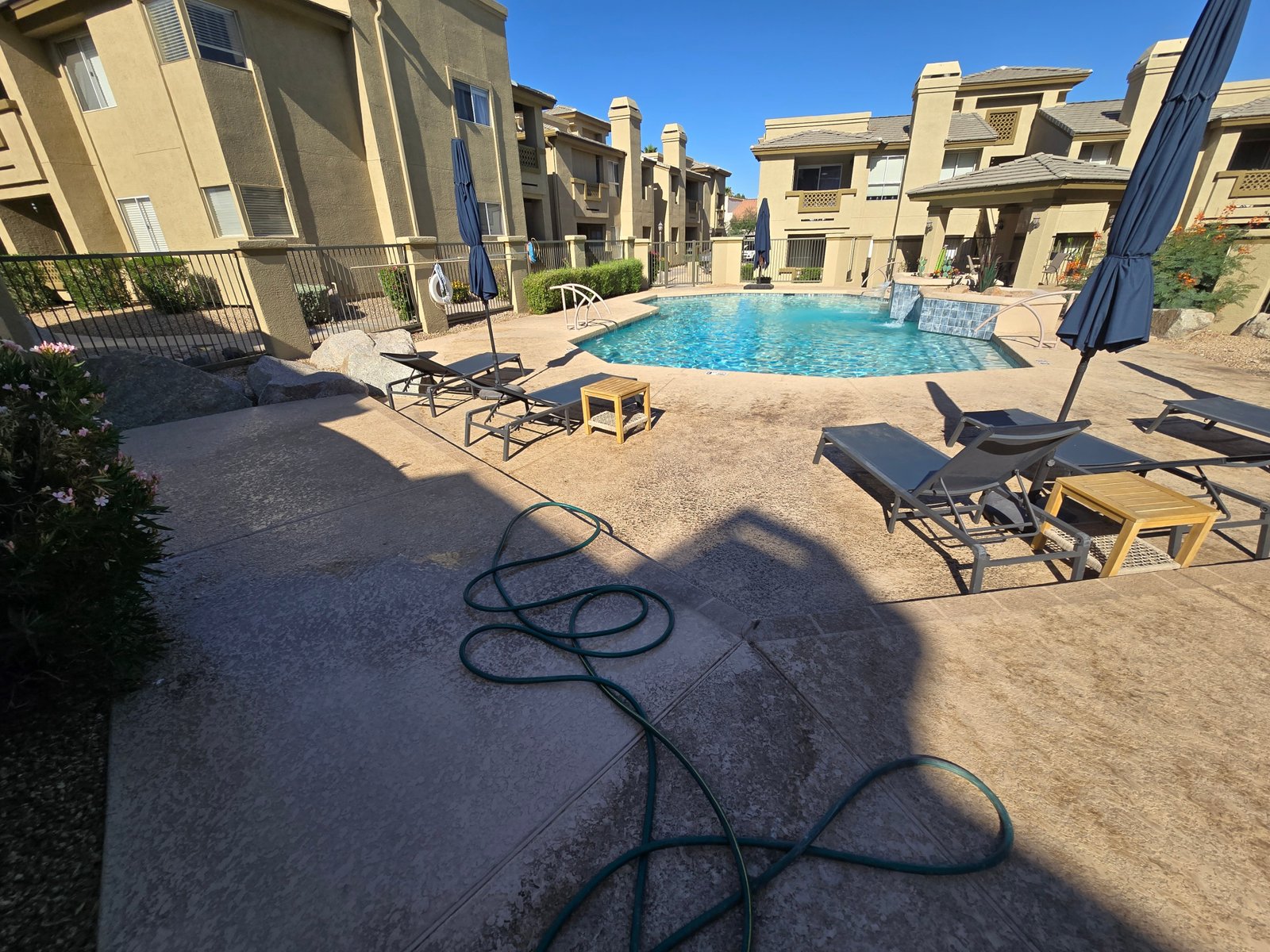 Pressure Washing in Progress