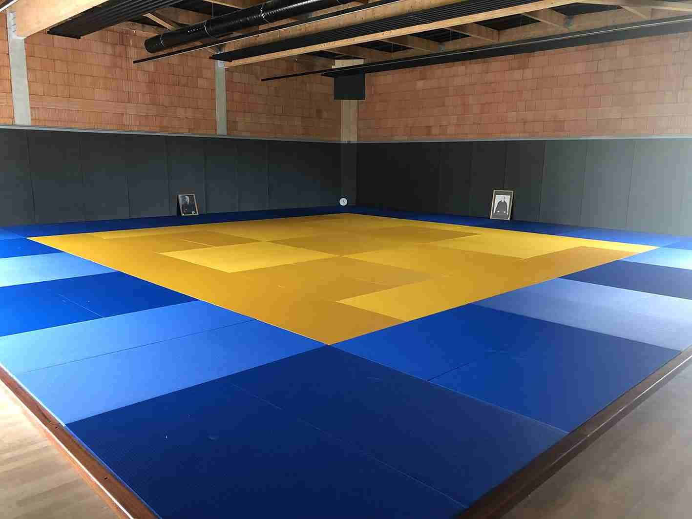 Tatamis de judo propres et alignés