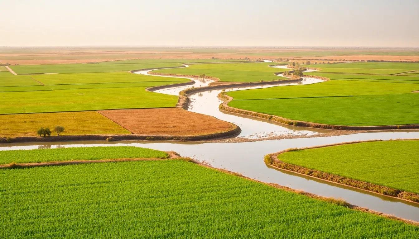 Landwirtschaftliche Anbauflächen und Bewässerung in Ägypten