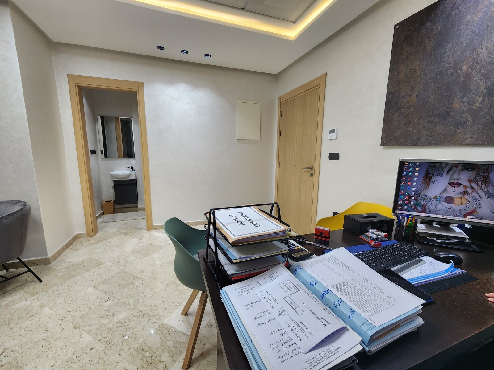 Espace de travail et de gestion des dossiers du cabinet
