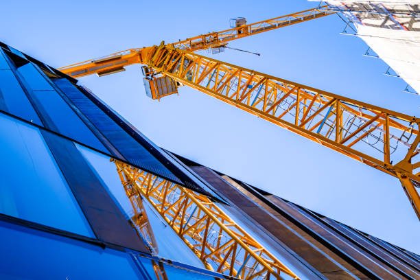 Glazed Facade and Tower Crane